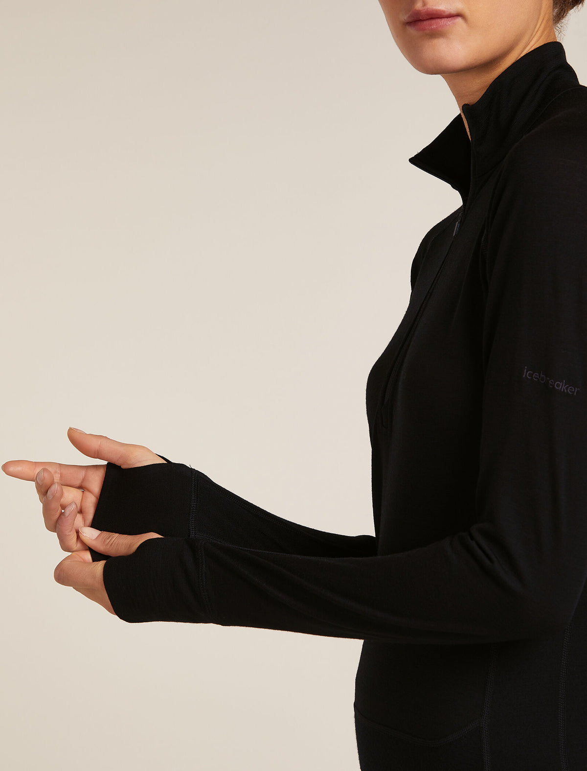 Women's Merino 200 ZoneKnit™ Long Sleeve Half Zip Thermal Top Black - 6