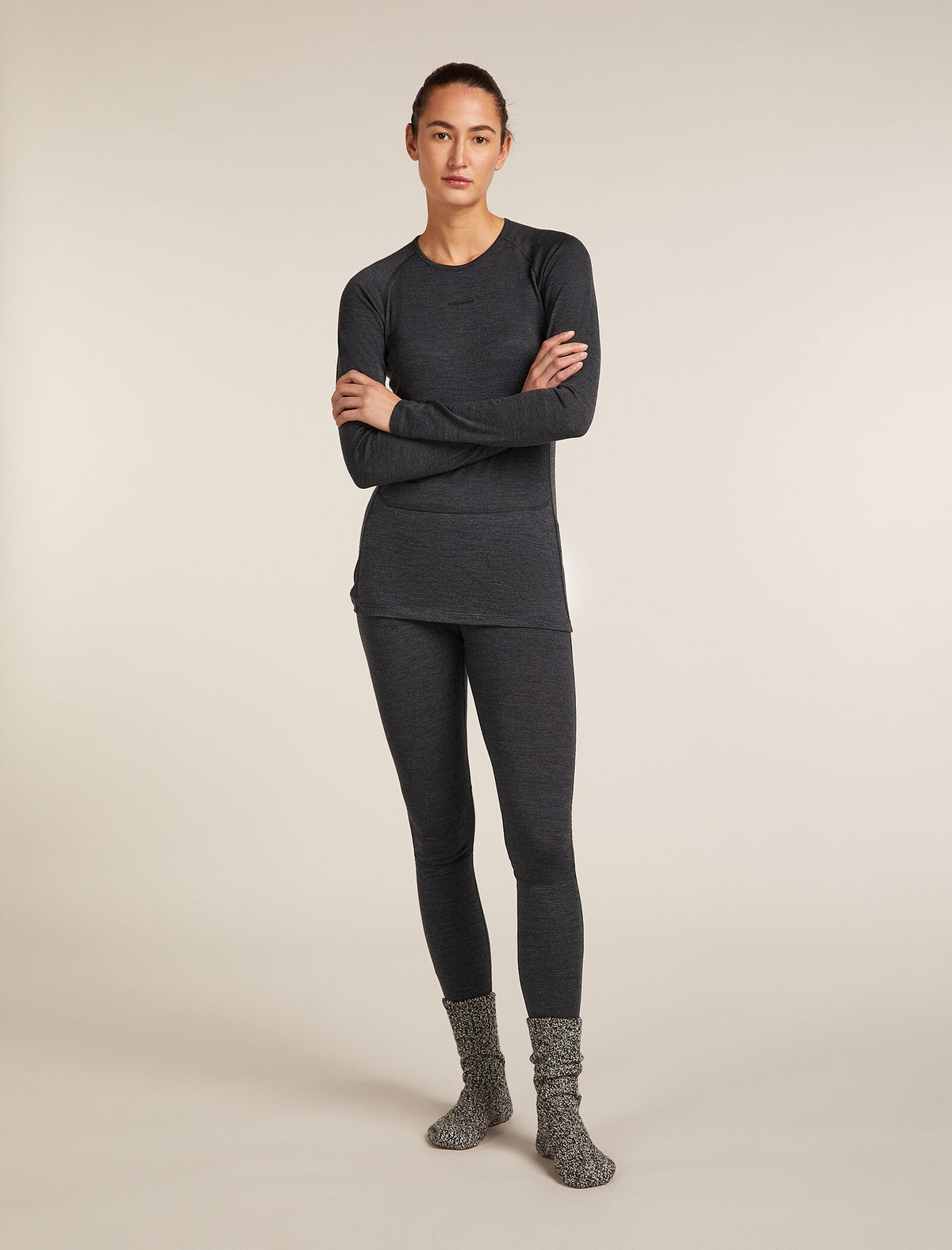 Women's Merino 260 ZoneKnit™ Long Sleeve Crewe Thermal Top Jet Heather - 10