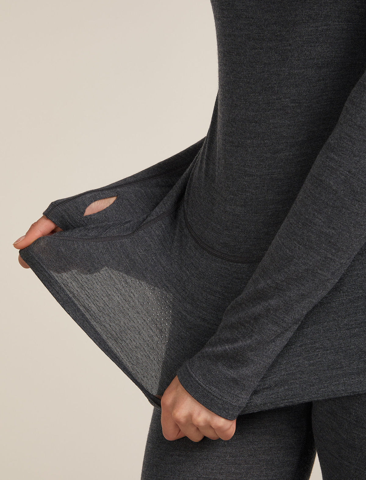 Women's Merino 260 ZoneKnit™ Long Sleeve Crewe Thermal Top Jet Heather - 9