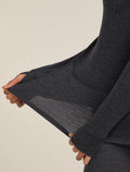 Women's Merino 260 ZoneKnit™ Long Sleeve Half Zip Thermal Top Jet Heather - 10