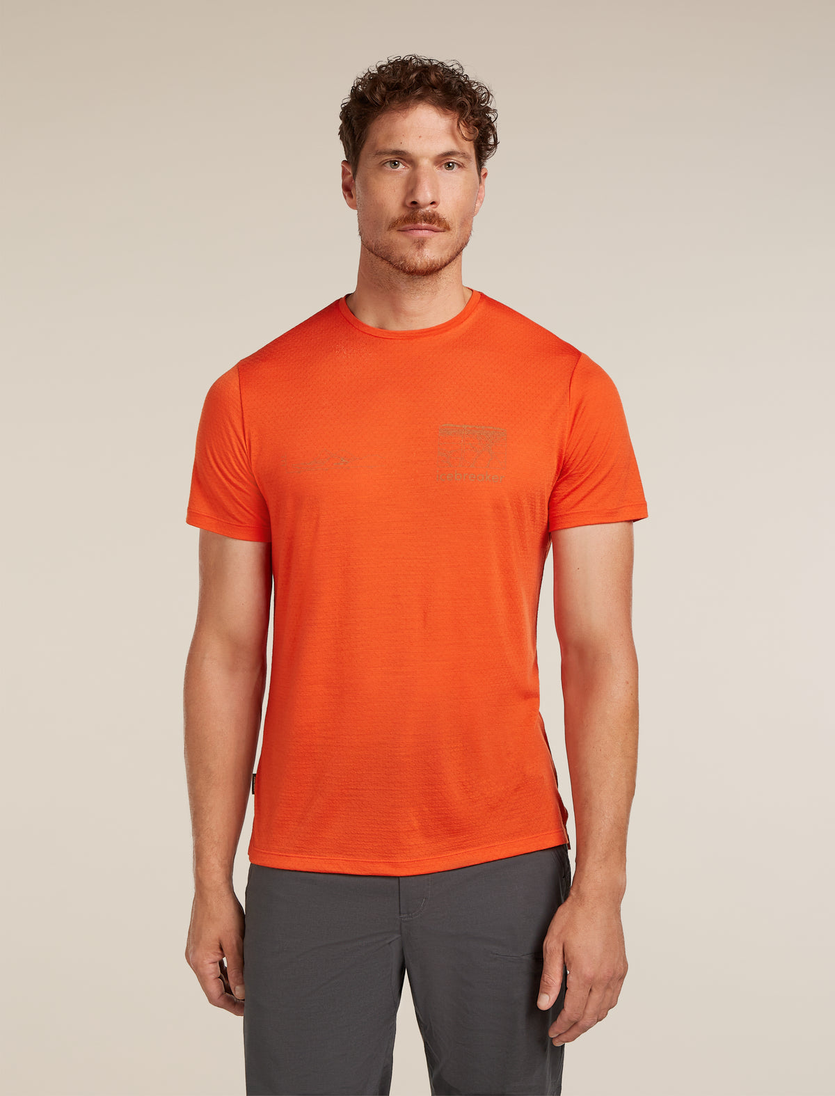 Men's Merino Blend 125 Cool-Lite™ Sphere Short Sleeve T-Shirt Trail Fervid - 1