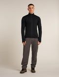 Men's Merino Blend 300 RealFleece™ Descender Long Sleeve Zip Jacket Black - 3