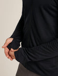 Men's Merino Blend 300 RealFleece™ Descender Long Sleeve Zip Jacket Black - 7
