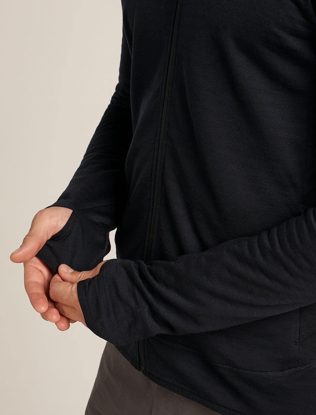 Men's Merino Blend 300 RealFleece™ Descender Long Sleeve Zip Jacket Black - 9