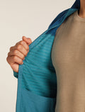 Men's Merino Blend 300 RealFleece™ Descender Long Sleeve Zip Jacket Topaz/Atlantis - 10