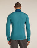 Men's Merino Blend 300 RealFleece™ Descender Long Sleeve Zip Jacket Topaz/Atlantis - 2