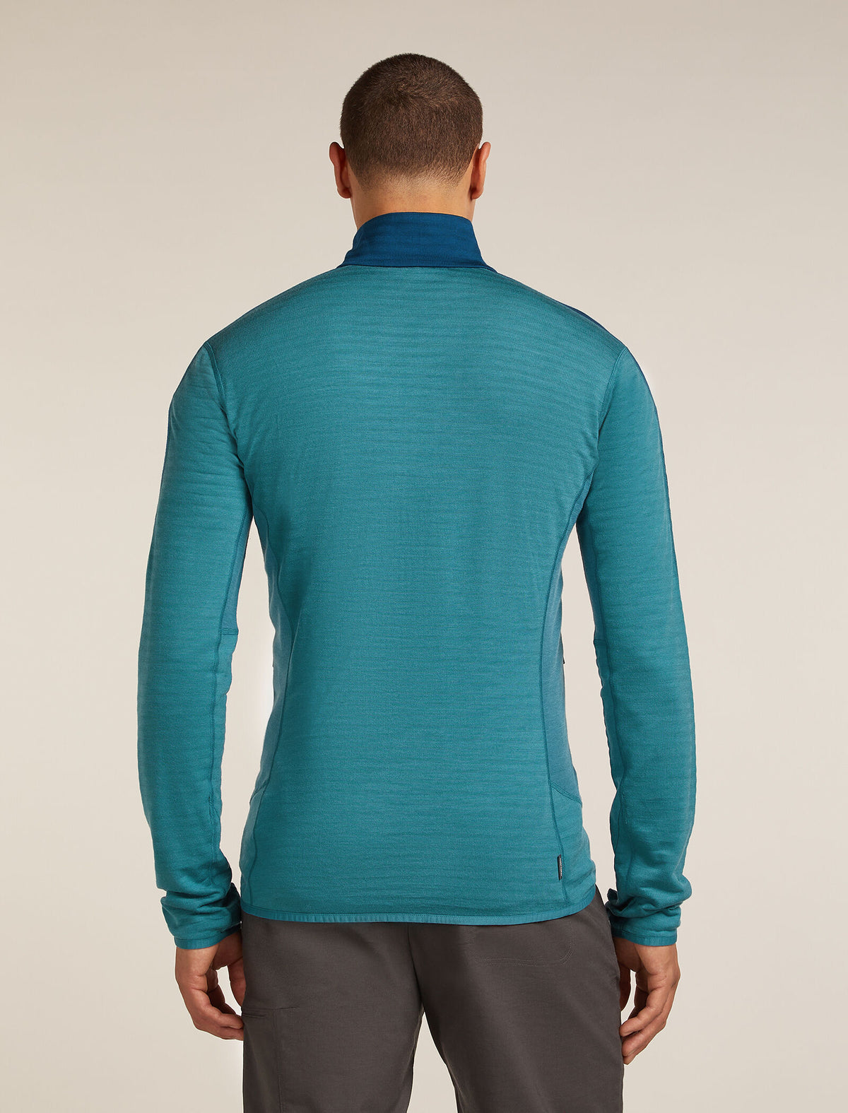 Men's Merino Blend 300 RealFleece™ Descender Long Sleeve Zip Jacket Topaz/Atlantis - 2