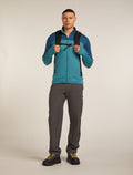 Men's Merino Blend 300 RealFleece™ Descender Long Sleeve Zip Jacket Topaz/Atlantis - 4