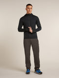 Men's Merino Blend 300 RealFleece™ Descender Long Sleeve Zip Hoodie Black - 3