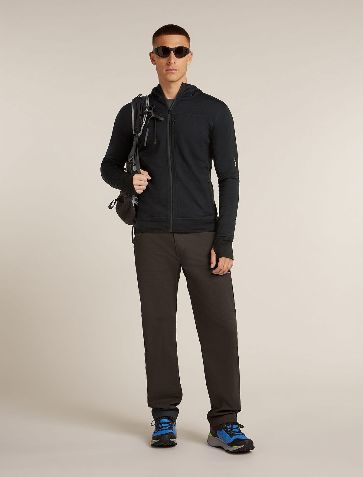 Men's Merino Blend 300 RealFleece™ Descender Long Sleeve Zip Hoodie Black - 4