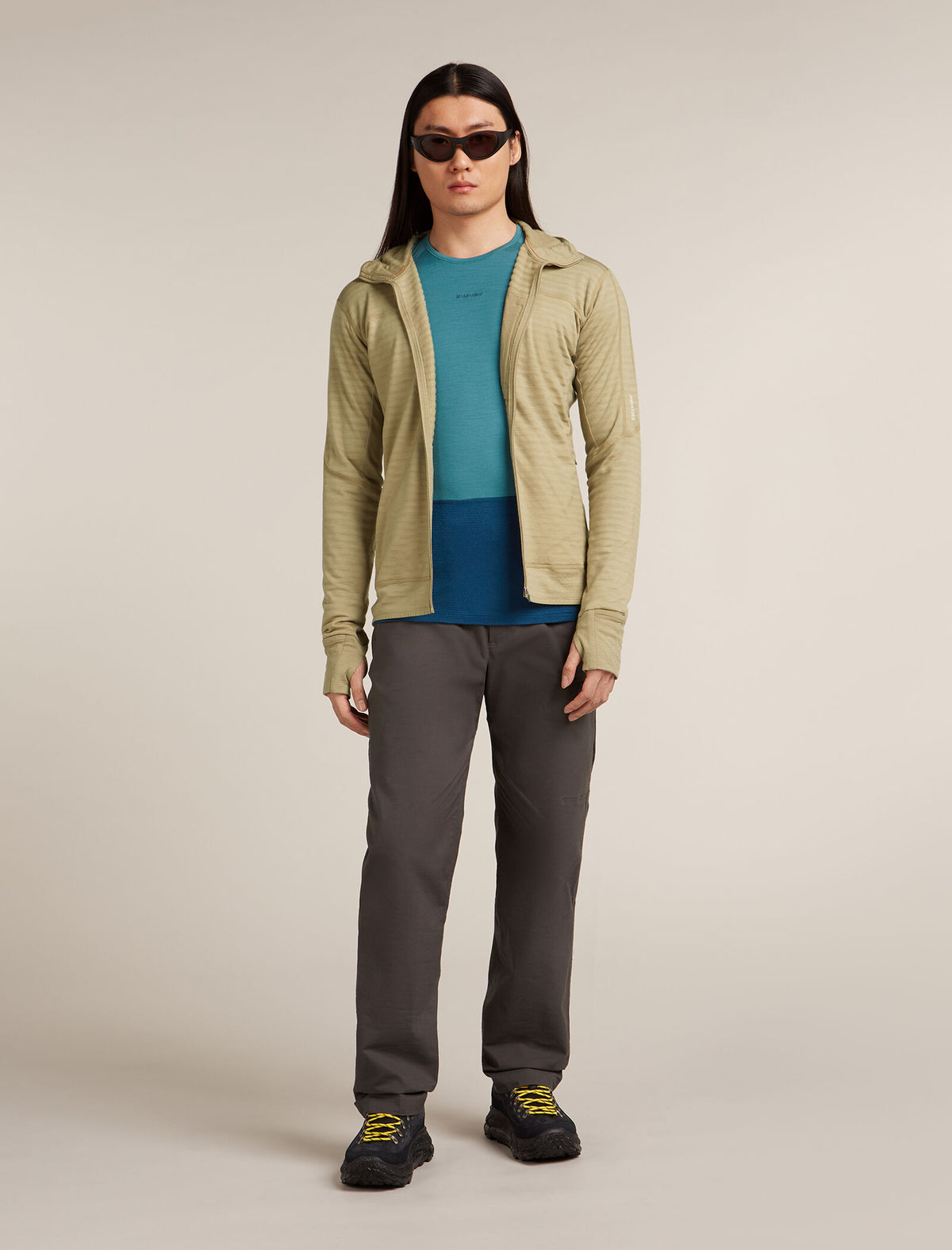 Men's Merino Blend 300 RealFleece™ Descender Long Sleeve Zip Hoodie Flagstone - 4