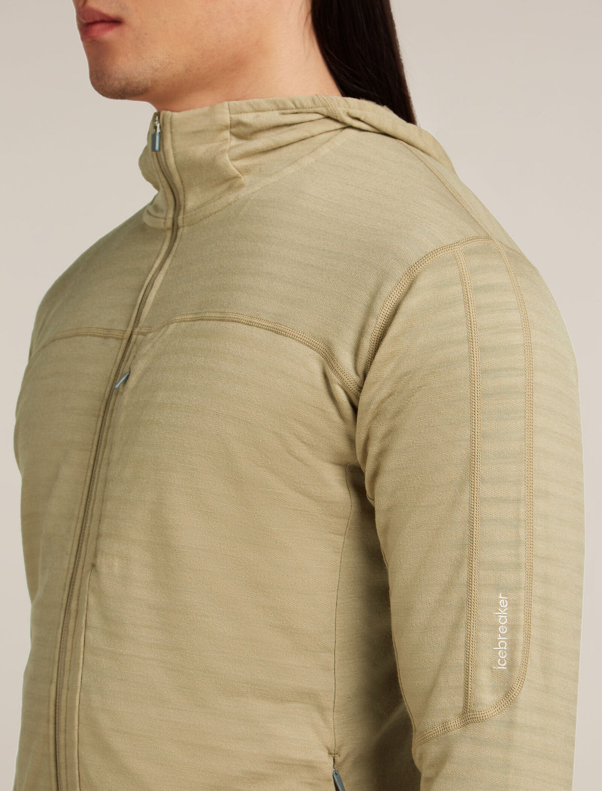 Men's Merino Blend 300 RealFleece™ Descender Long Sleeve Zip Hoodie Flagstone - 5