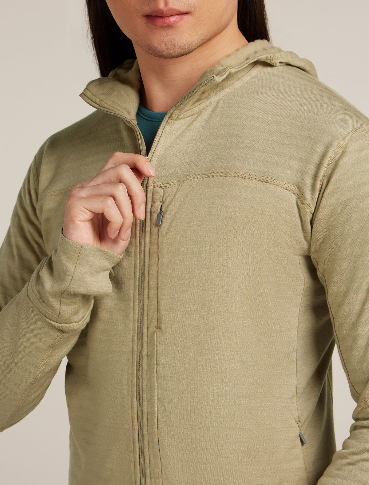 Men's Merino Blend 300 RealFleece™ Descender Long Sleeve Zip Hoodie Flagstone - 6