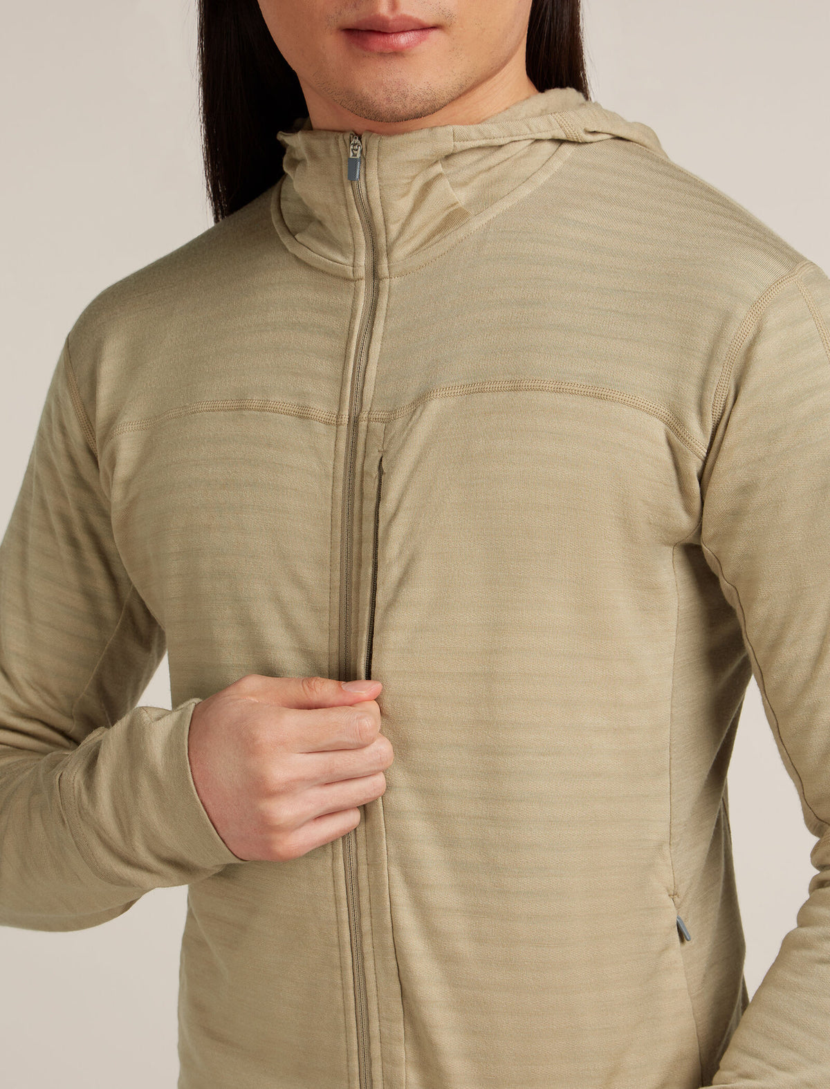 Men's Merino Blend 300 RealFleece™ Descender Long Sleeve Zip Hoodie Flagstone - 8