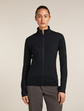 Women's Merino Blend 300 RealFleece™ Descender Long Sleeve Zip Jacket Black - 1