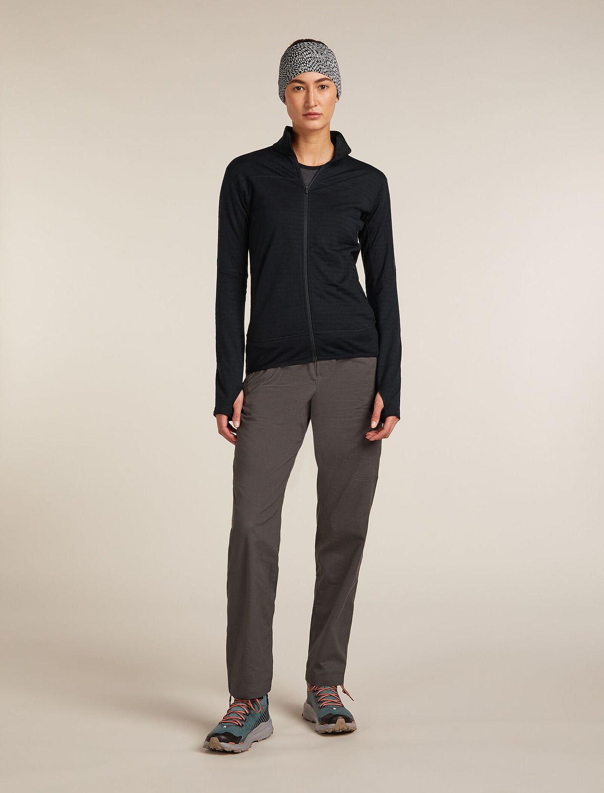 Women's Merino Blend 300 RealFleece™ Descender Long Sleeve Zip Jacket Black - 4
