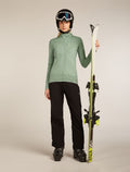 Women's Merino Blend 300 RealFleece™ Descender Long Sleeve Zip Hoodie Seaglass - 4