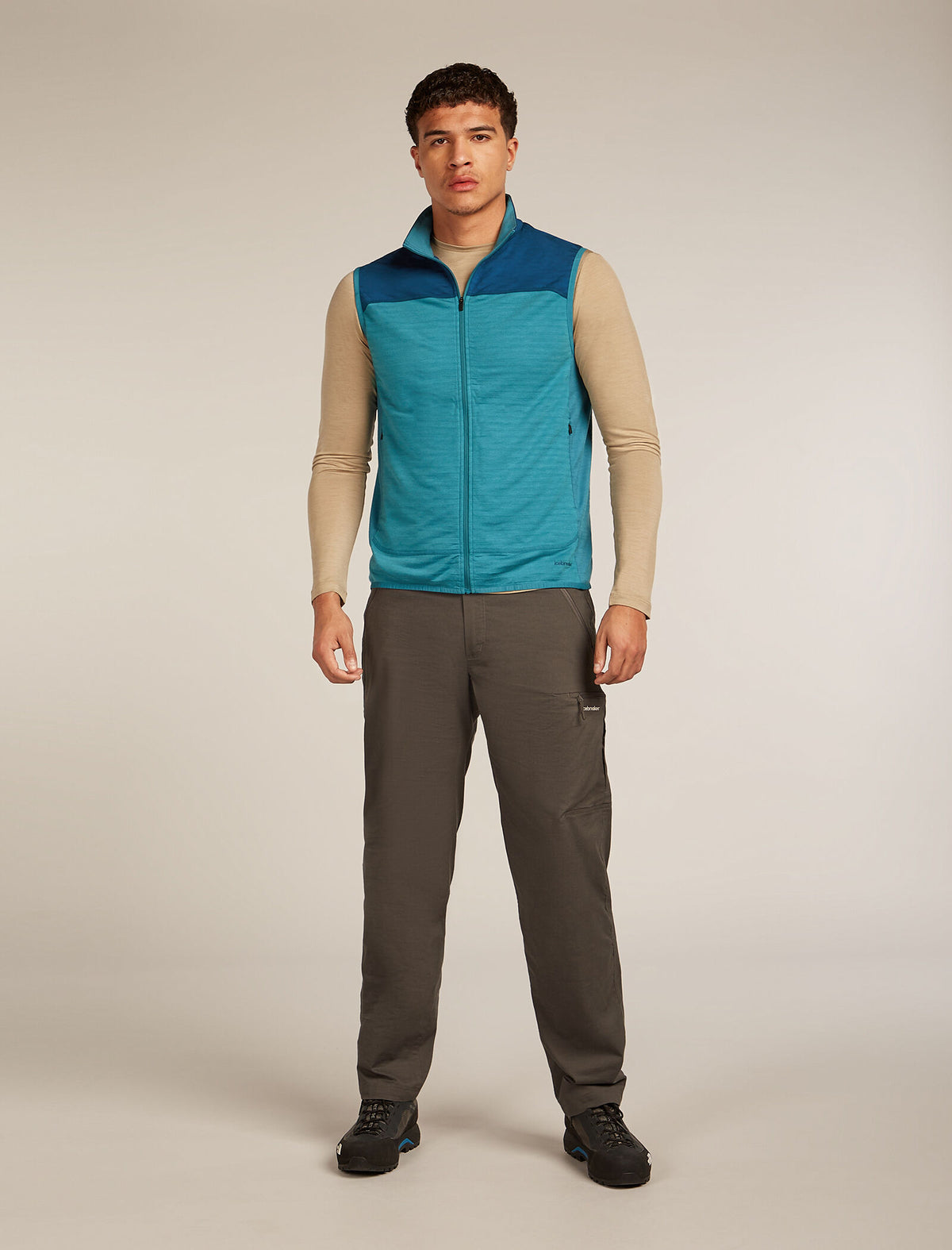 Men's Merino Blend 300 RealFleece™ Descender Vest Topaz/Atlantis - 3