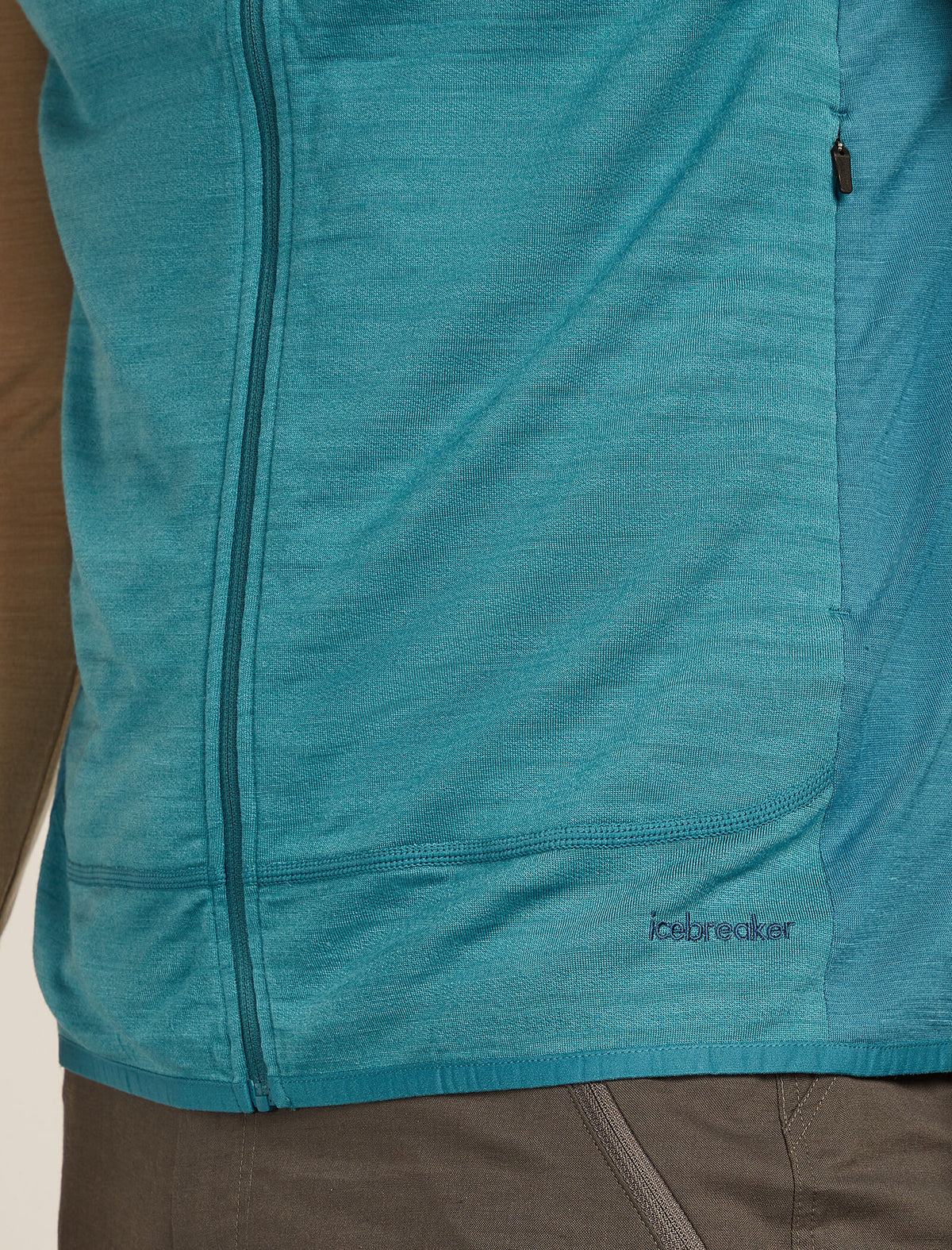 Men's Merino Blend 300 RealFleece™ Descender Vest Topaz/Atlantis - 5
