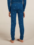 Kids’ Merino 200 Oasis Thermal Leggings Snow Day Atlantis/Topaz - 2