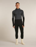 Men's Merino 200 Oasis+ Long Sleeve Half Zip Thermal Hoodie Black/Jet Heather - 9