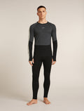 Men's Merino 200 Oasis+ Long Sleeve Crewe Thermal Top Black/Jet Heather - 3