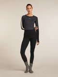 Women's Merino 200 Oasis+ Long Sleeve Crewe Thermal Top Black/Jet Heather - 10