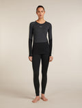 Women's Merino 200 Oasis+ Long Sleeve Crewe Thermal Top Black/Jet Heather - 3