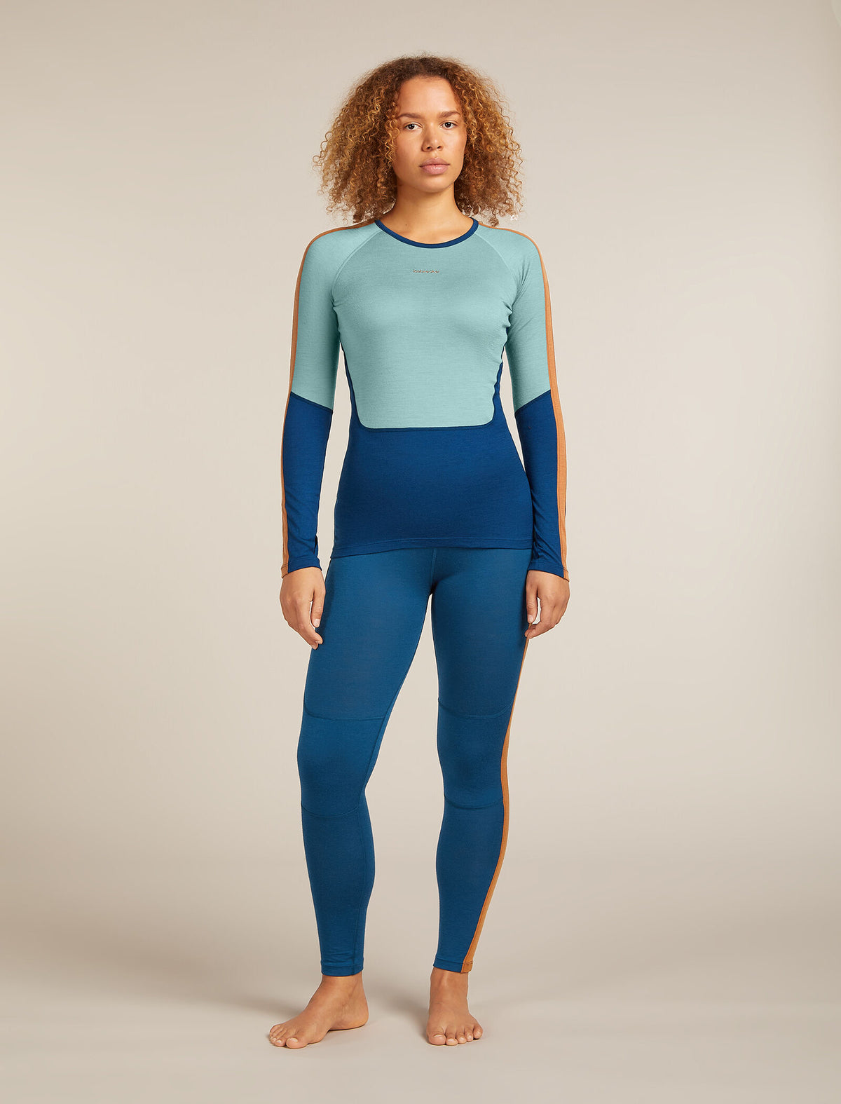 Women's Merino 200 Oasis+ Long Sleeve Crewe Thermal Top Atlantis/Hydro - 3