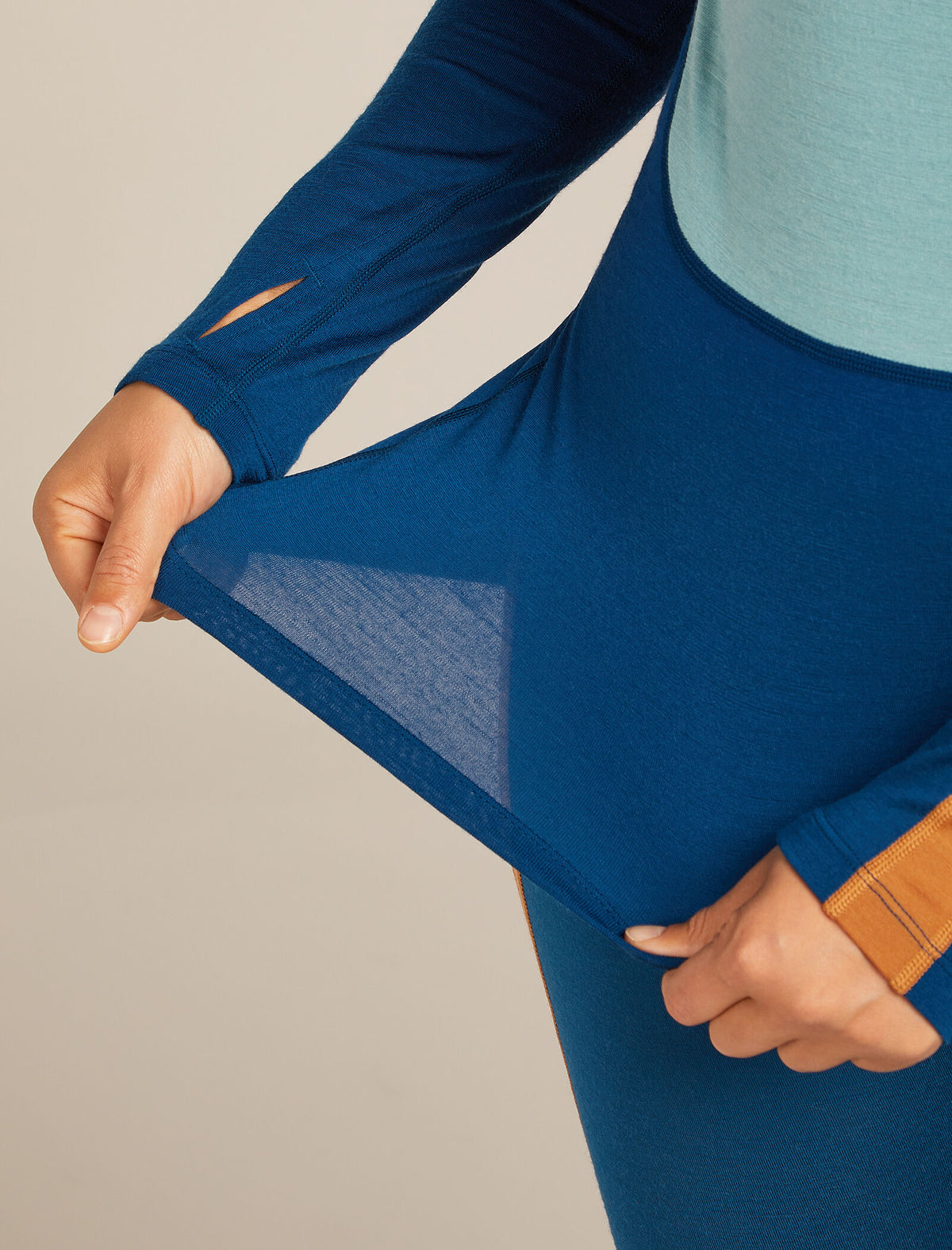 Women's Merino 200 Oasis+ Long Sleeve Crewe Thermal Top Atlantis/Hydro - 9