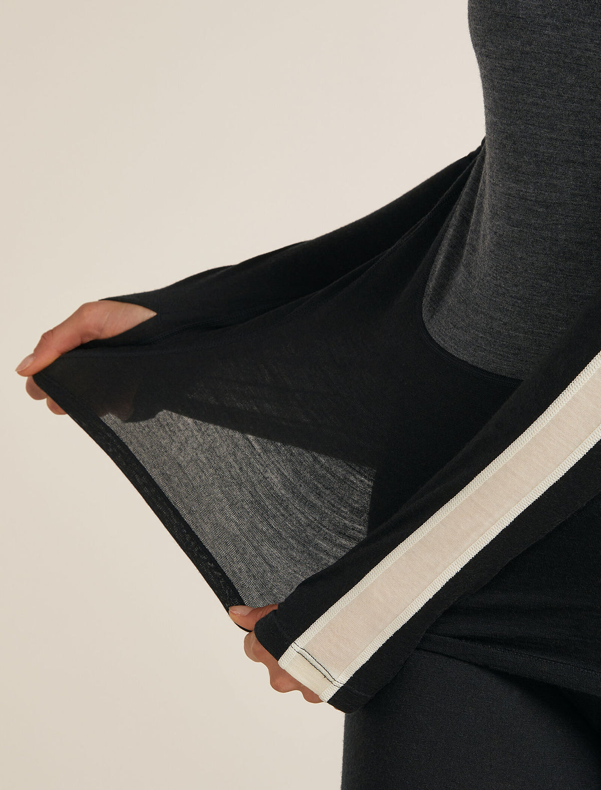 Women's Merino 200 Oasis+ Long Sleeve High Neck Thermal Top Black/Jet Hthr - 9