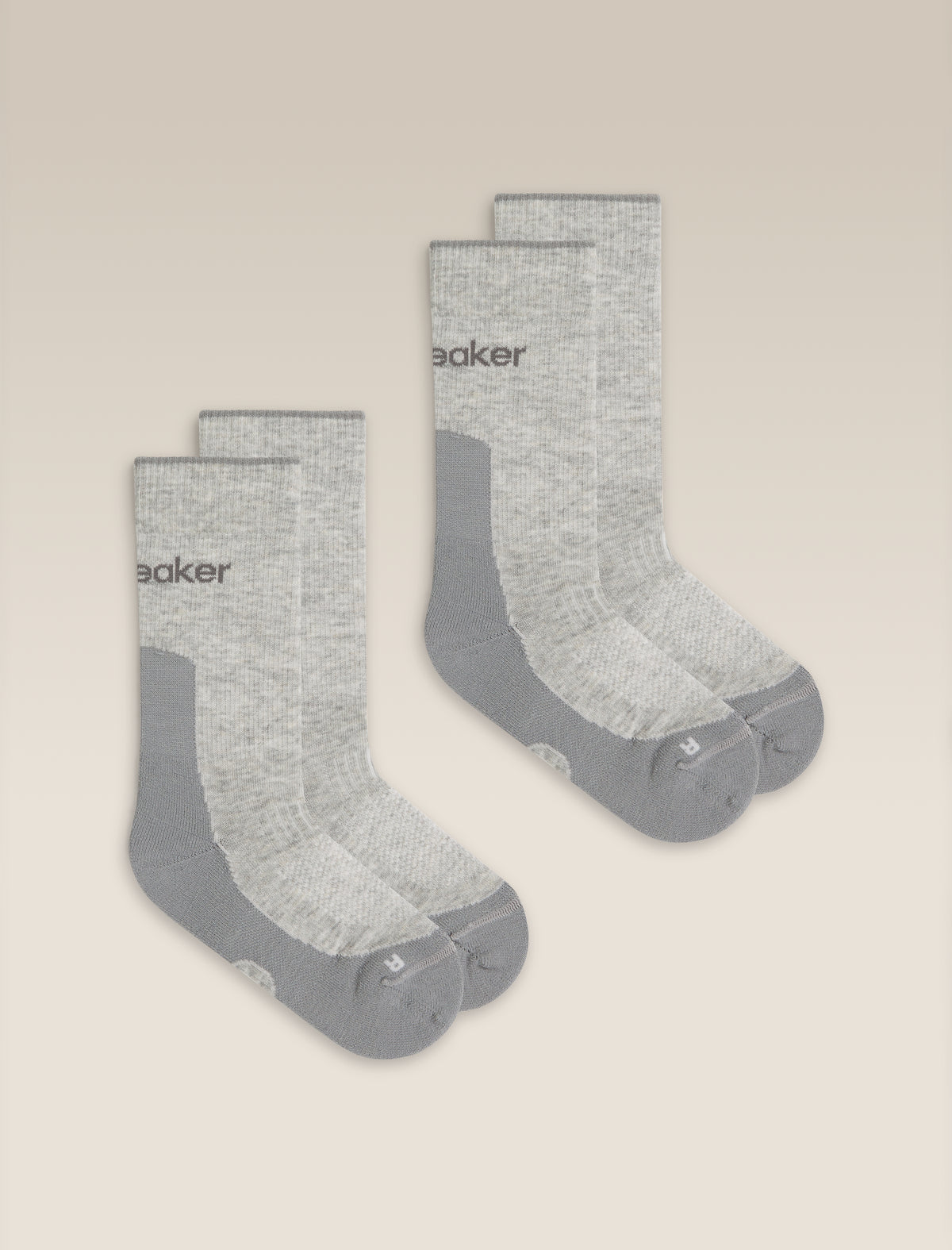 Women's Merino Hike+ Light Crew 2 Pack Socks Blizzard Hthr/Alloy - 1