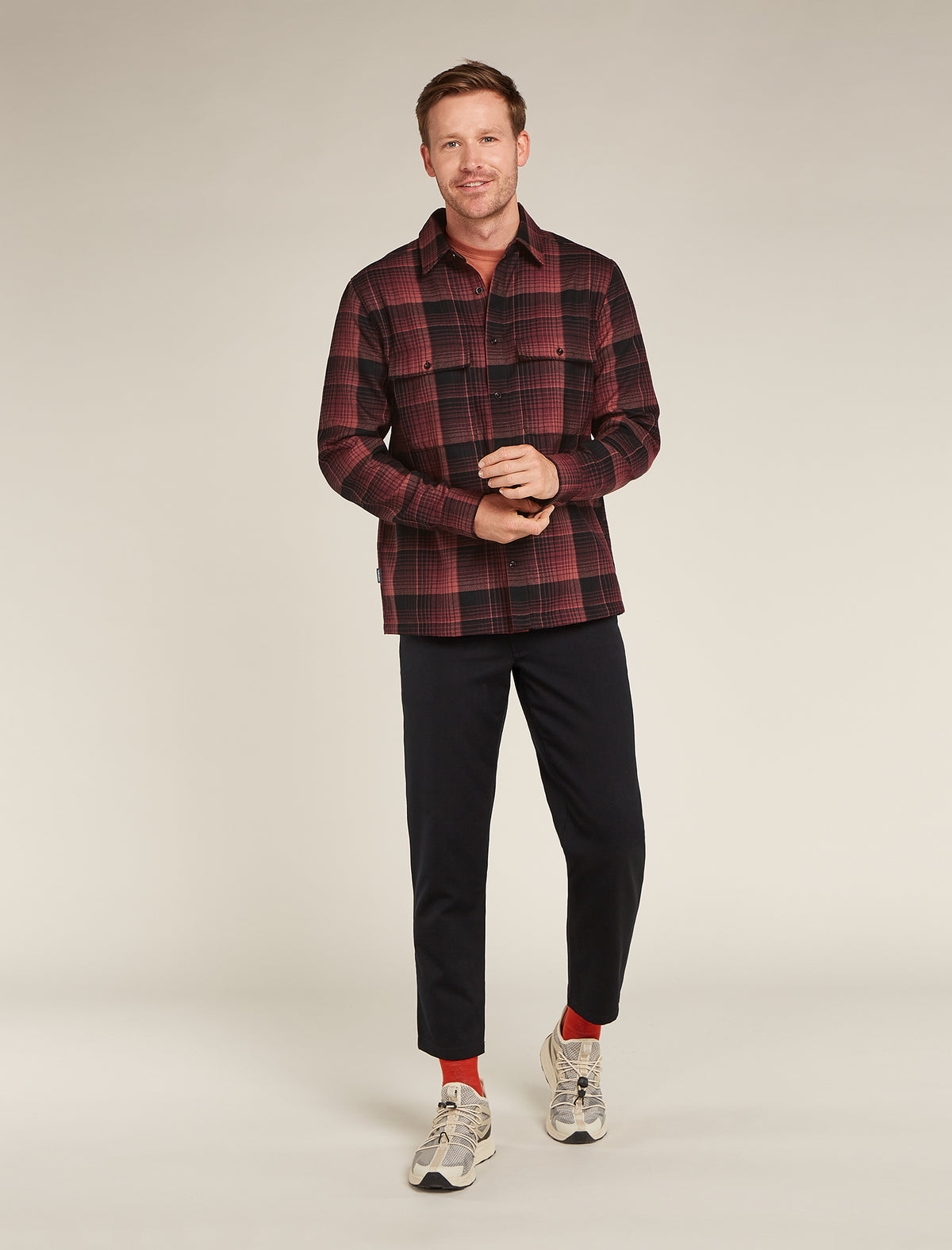 Men's Merino 200 Dawnder Long Sleeve Flannel Shirt Plaid  - 3