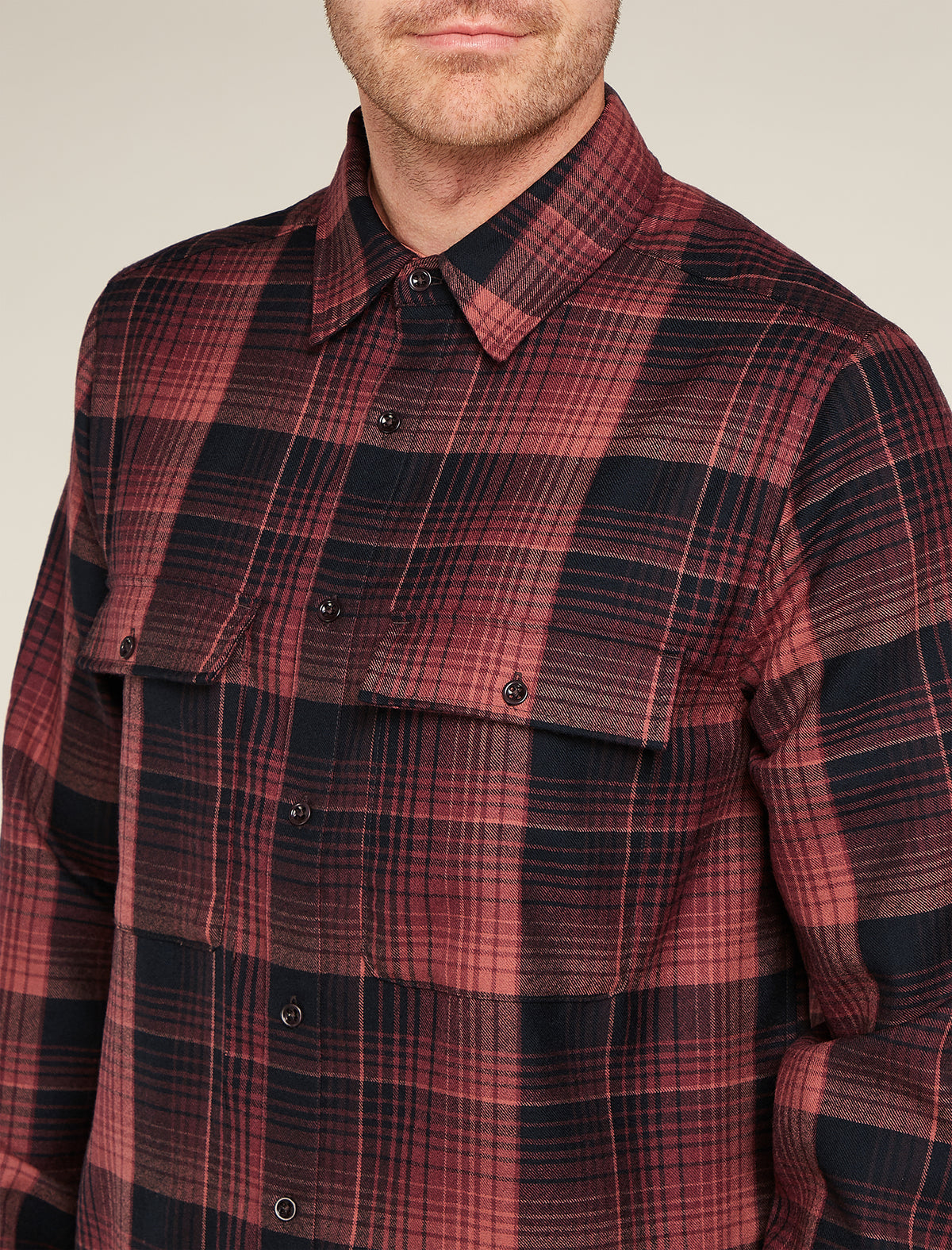 Men's Merino 200 Dawnder Long Sleeve Flannel Shirt Plaid  - 5