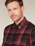 Men's Merino 200 Dawnder Long Sleeve Flannel Shirt Plaid  - 6