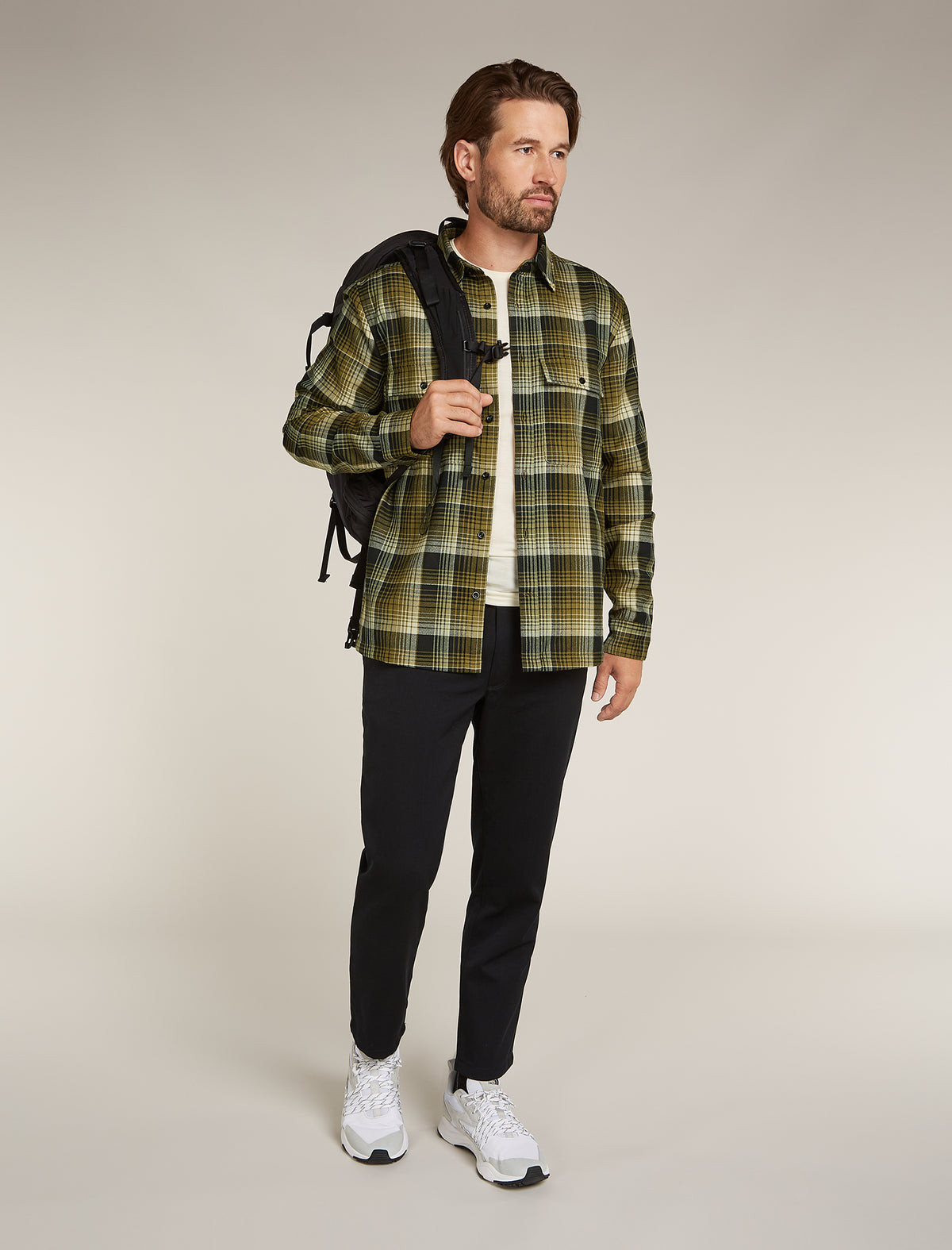 Men's Merino 200 Dawnder Long Sleeve Flannel Shirt Plaid  - 6