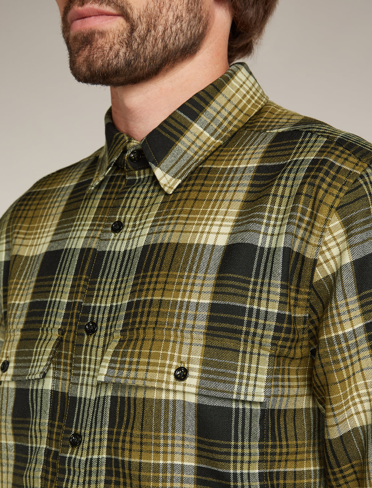 Men's Merino 200 Dawnder Long Sleeve Flannel Shirt Plaid  - 7