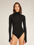 Women's Queens Long Sleeve High Neck Bodysuit  - 1