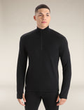 Men's Original Long Sleeve Half Zip Top Black - 2