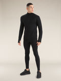 Men's Original Long Sleeve Half Zip Top Black - 4