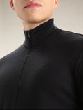 Men's Original Long Sleeve Half Zip Top Black - 6