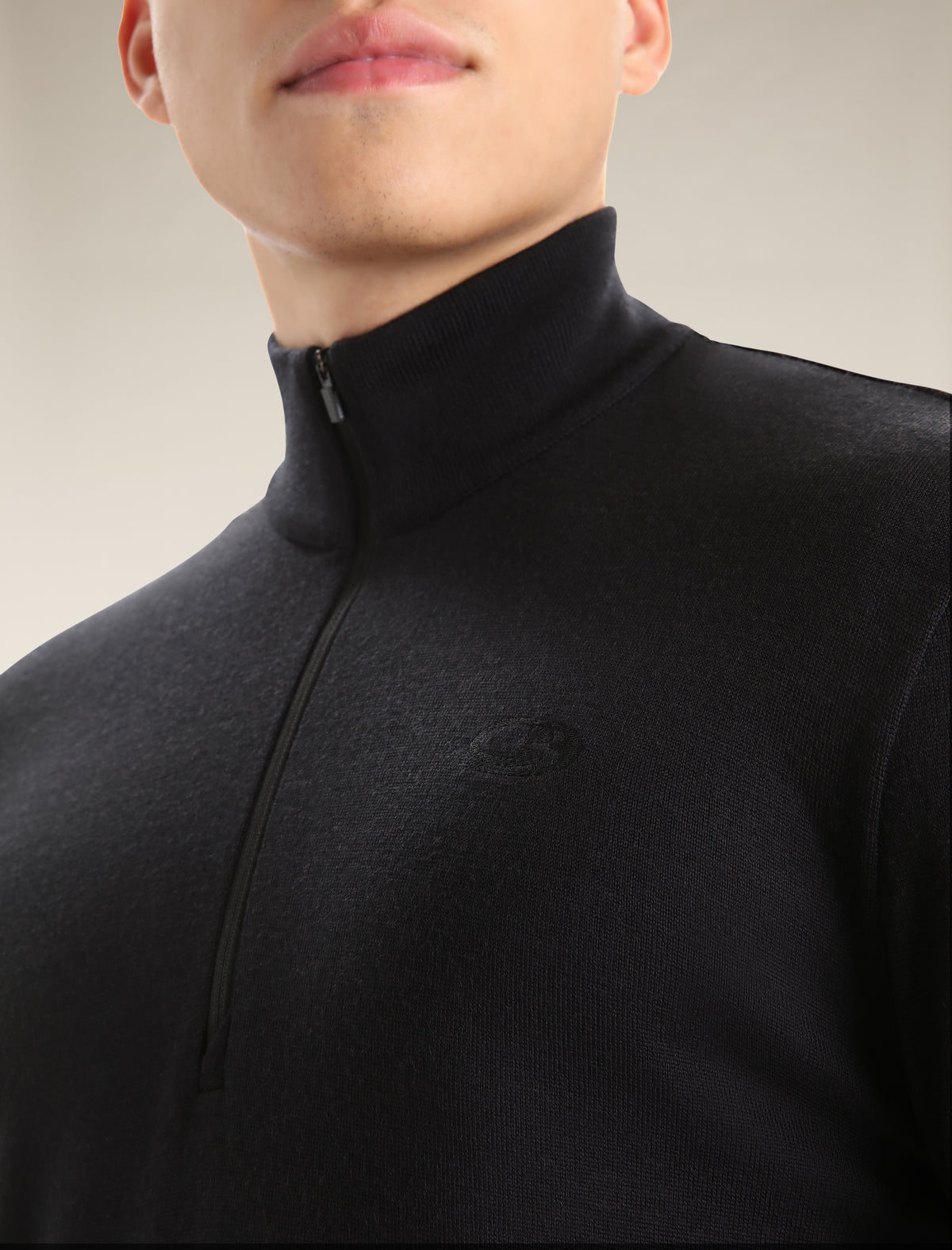 Men's Original Long Sleeve Half Zip Top Black - 6