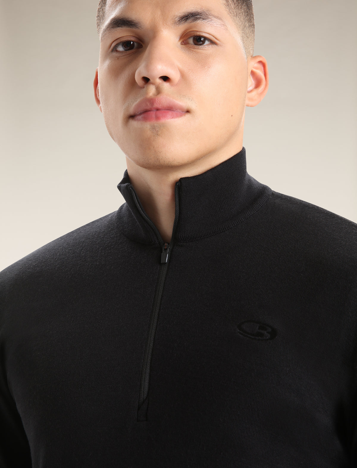 Men's Original Long Sleeve Half Zip Top Black - 7