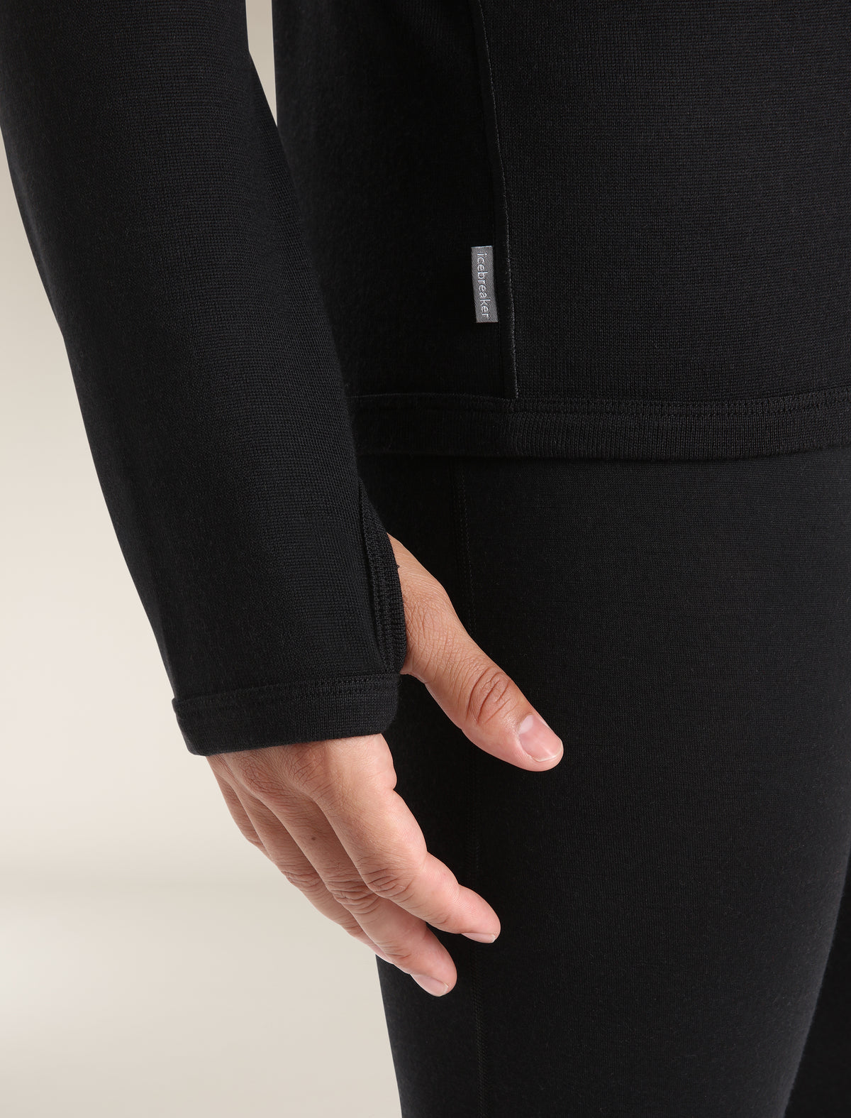 Men's Original Long Sleeve Half Zip Top Black - 8
