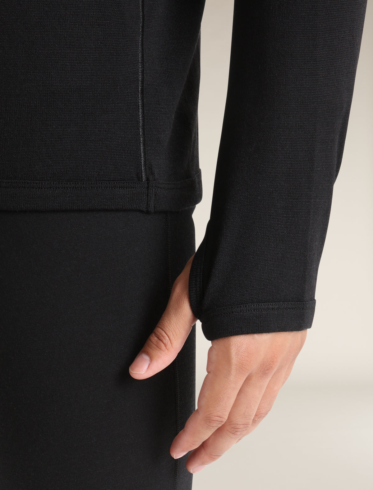Men's Original Long Sleeve Half Zip Top Black - 9