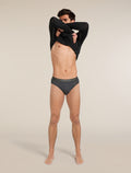 Men's Merino 150 Anatomica Briefs Jet Heather - 5