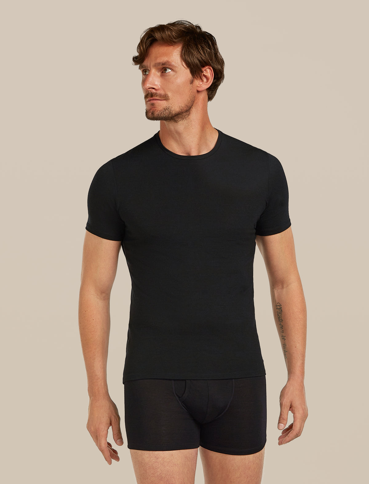 Men's Merino 150 Anatomica Short Sleeve Crewe Top Black - 1
