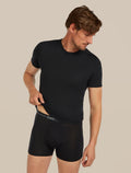 Men's Merino 150 Anatomica Short Sleeve Crewe Top Black - 6
