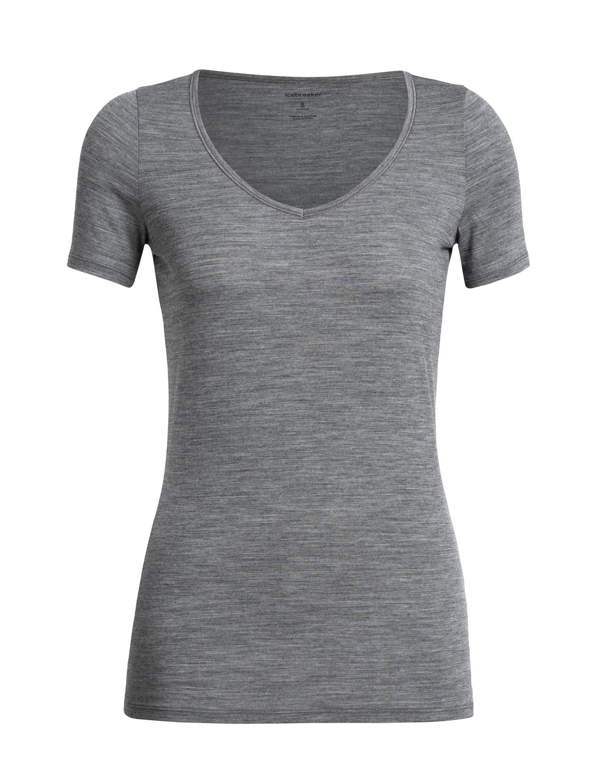 Women's Merino 150 Siren Short Sleeve Sweetheart Gritstone Heather - 1