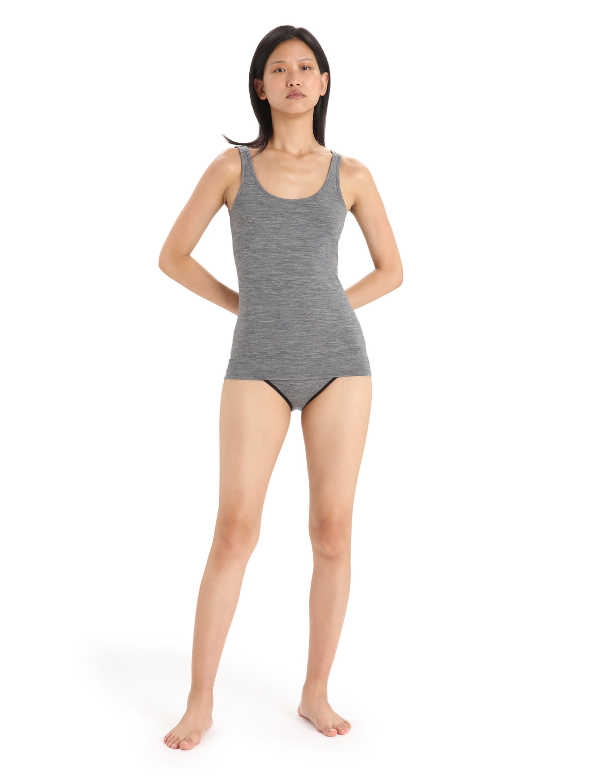 Women's Merino 150 Siren Tank Twister Heather/Sea Blue - 3